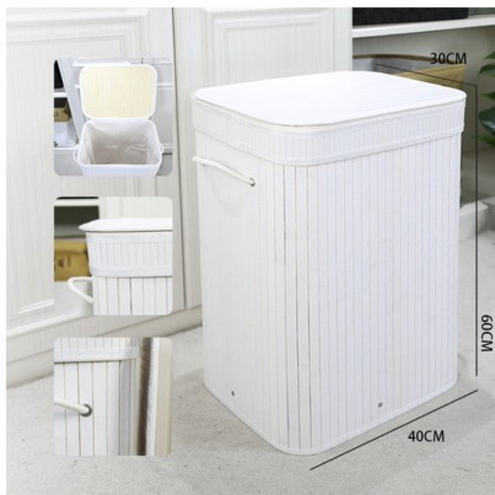 Elegant Laundry Basket Made of Natural Bamboo Kalsten