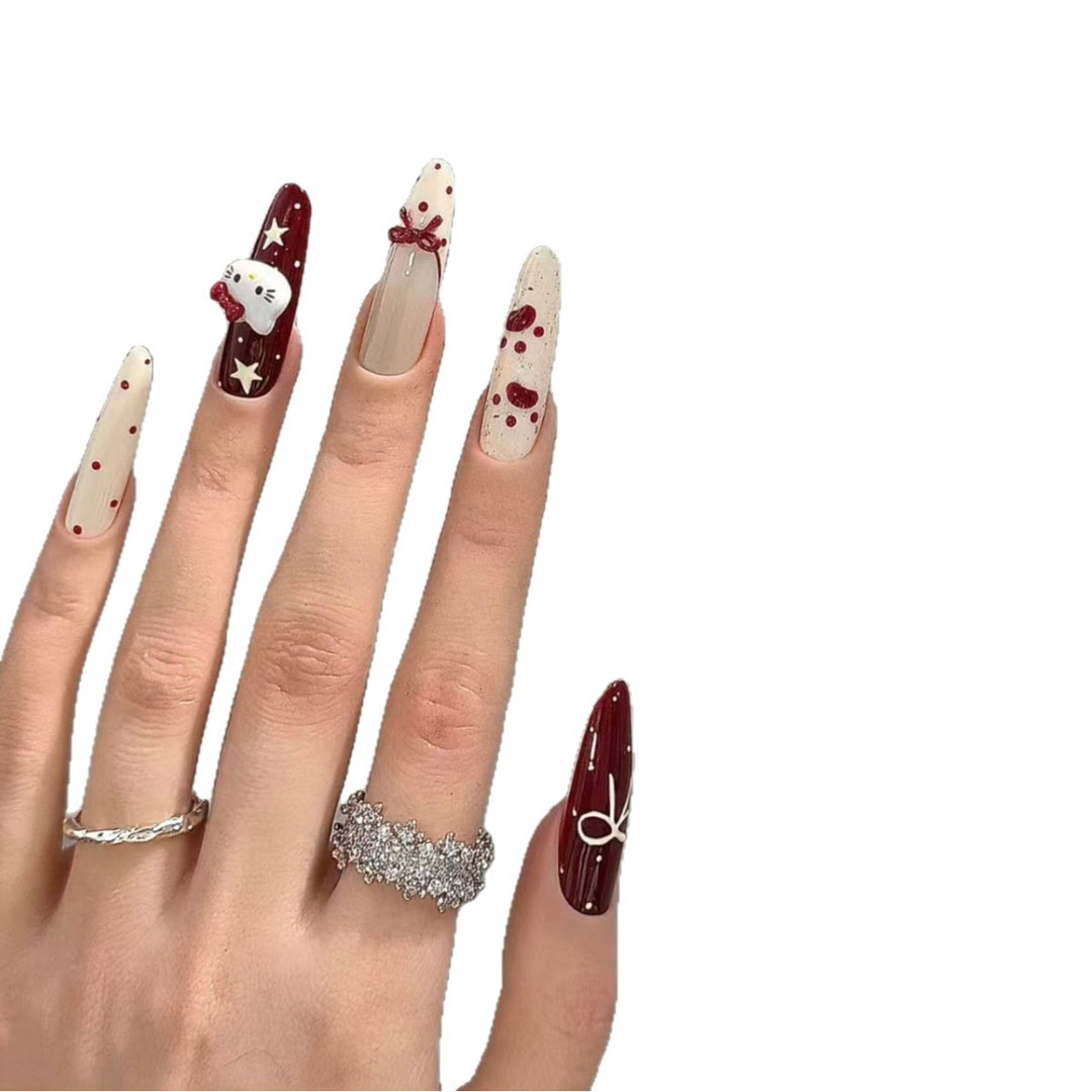 Artistic Press-On Nail Art Kalsten