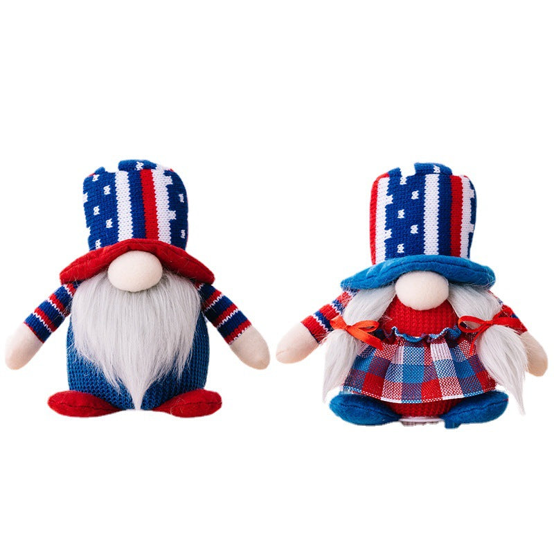 Unisex nan Scandinavian gnome doll decor with knitted cylinder hat and long artificial beard Kalsten