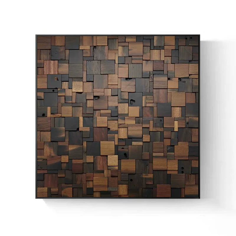 Wooden Cubism Wall Art