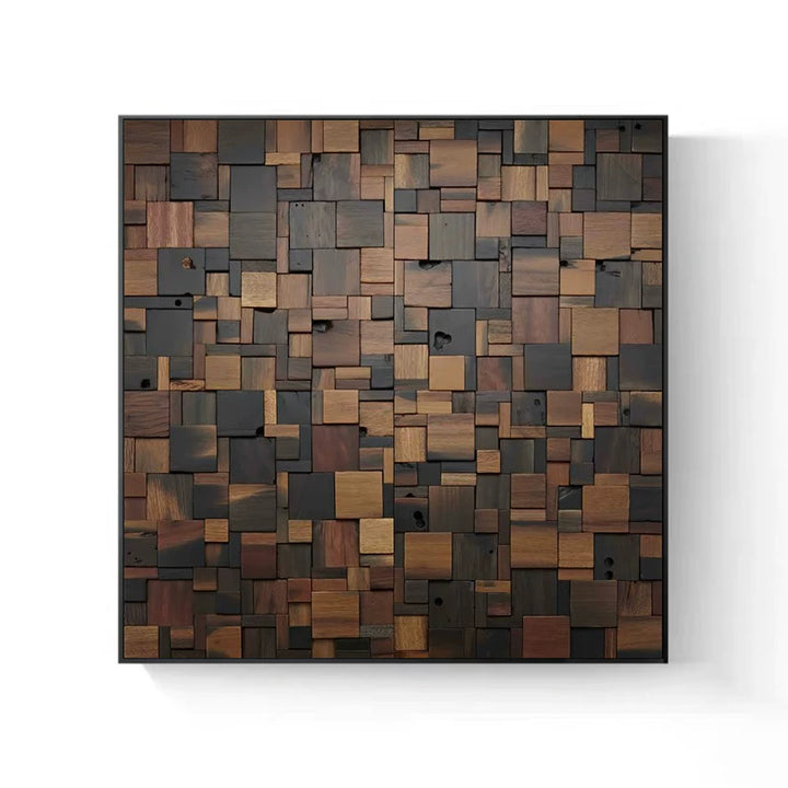 Wooden Cubism Wall Art