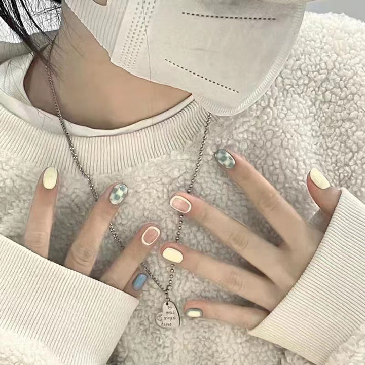 Artistic Color Block Press-On Nails