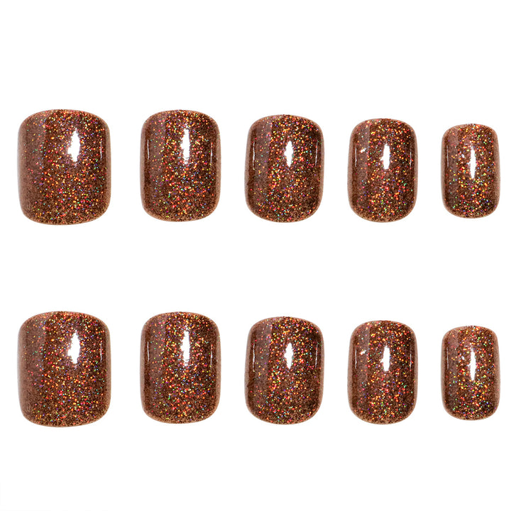 Glittery Press-On Pedicure Nails Kalsten