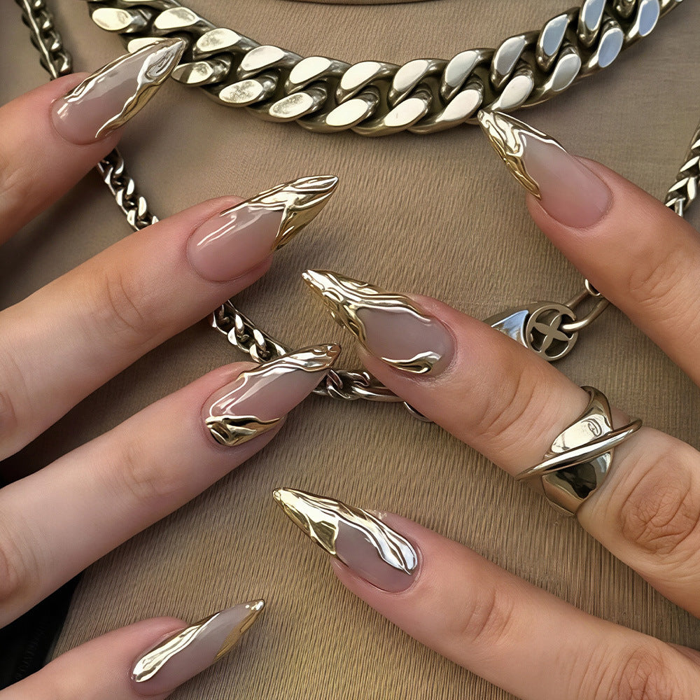 Premium Marble Design Press-On Nail Set Kalsten