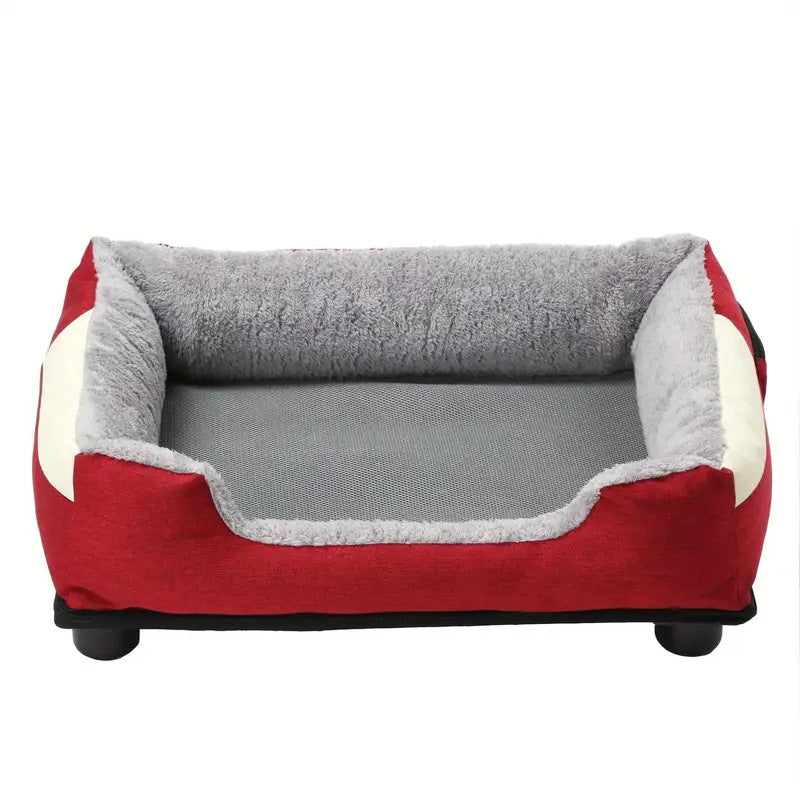 Elevated Dog Bed with Plush Sides
