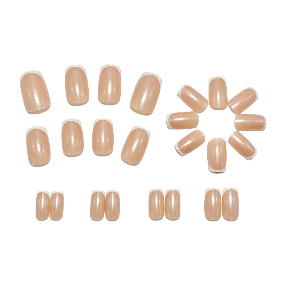 Artificial nails with elegant French tip design Kalsten