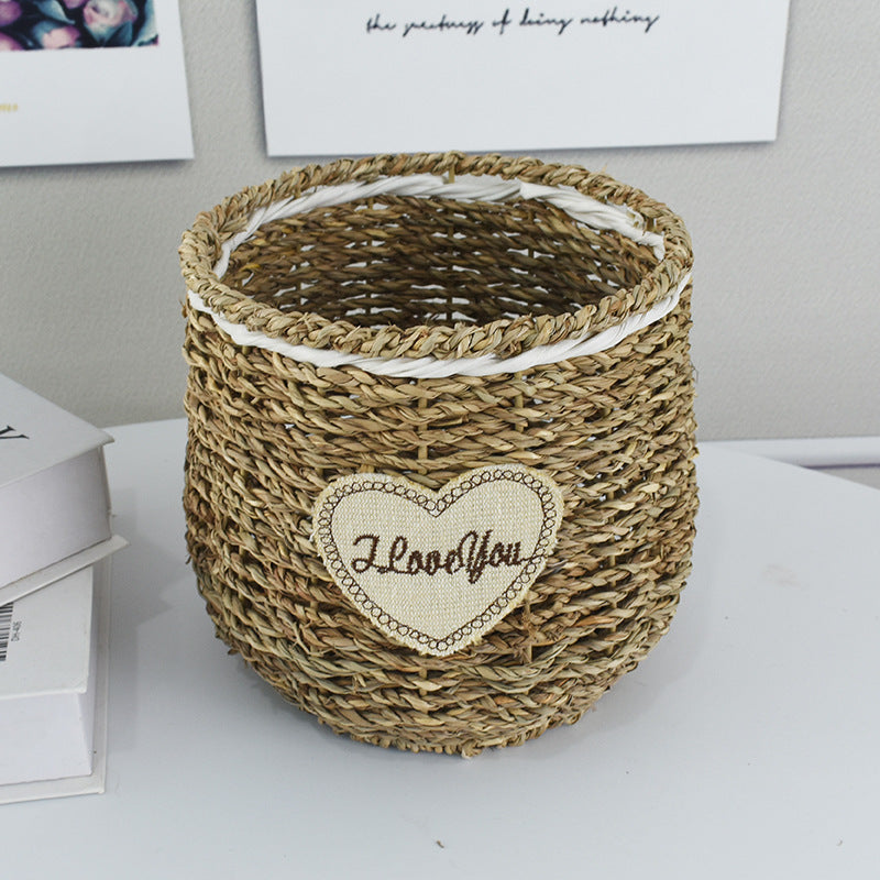 Handcrafted Natural Woven Storage Basket Kalsten
