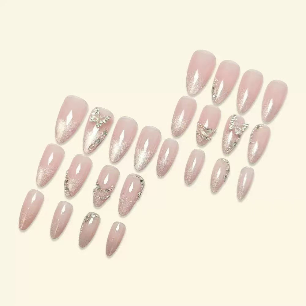 Artistic Stiletto Nail Extensions with Rhinestone Accents Kalsten