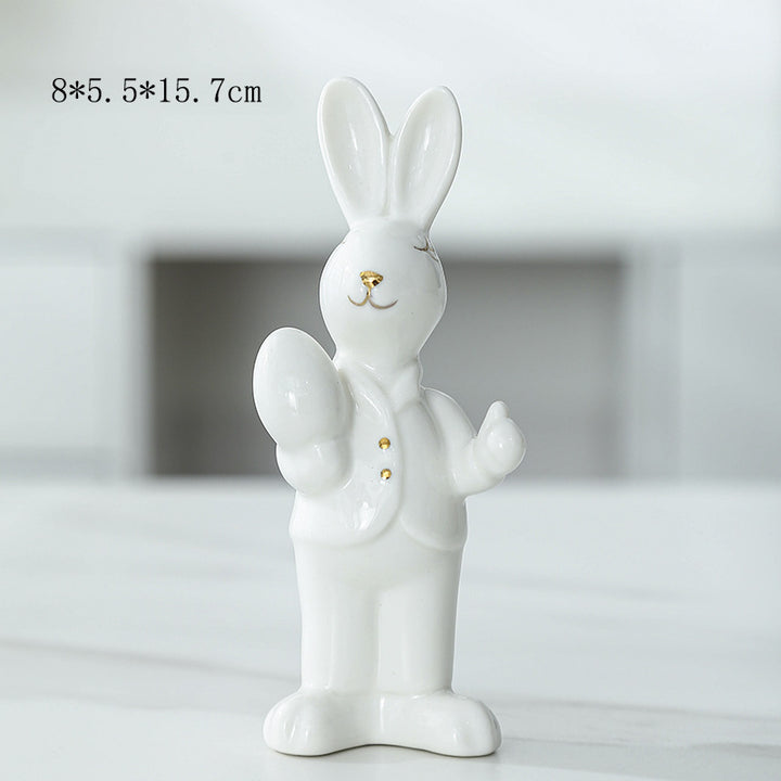 Ceramic Bunny Figurine Kalsten