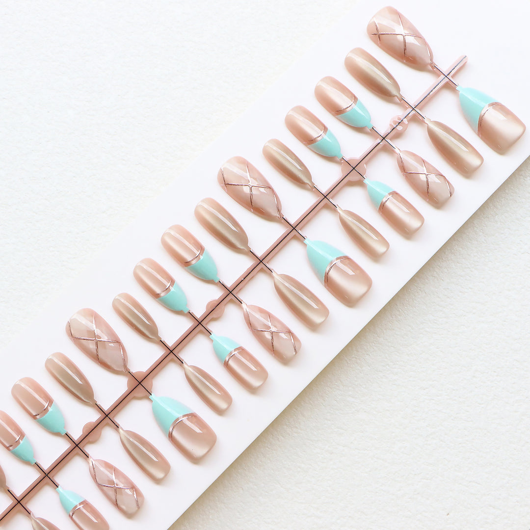 Elegant Artistic Press-On Nail Set Kalsten
