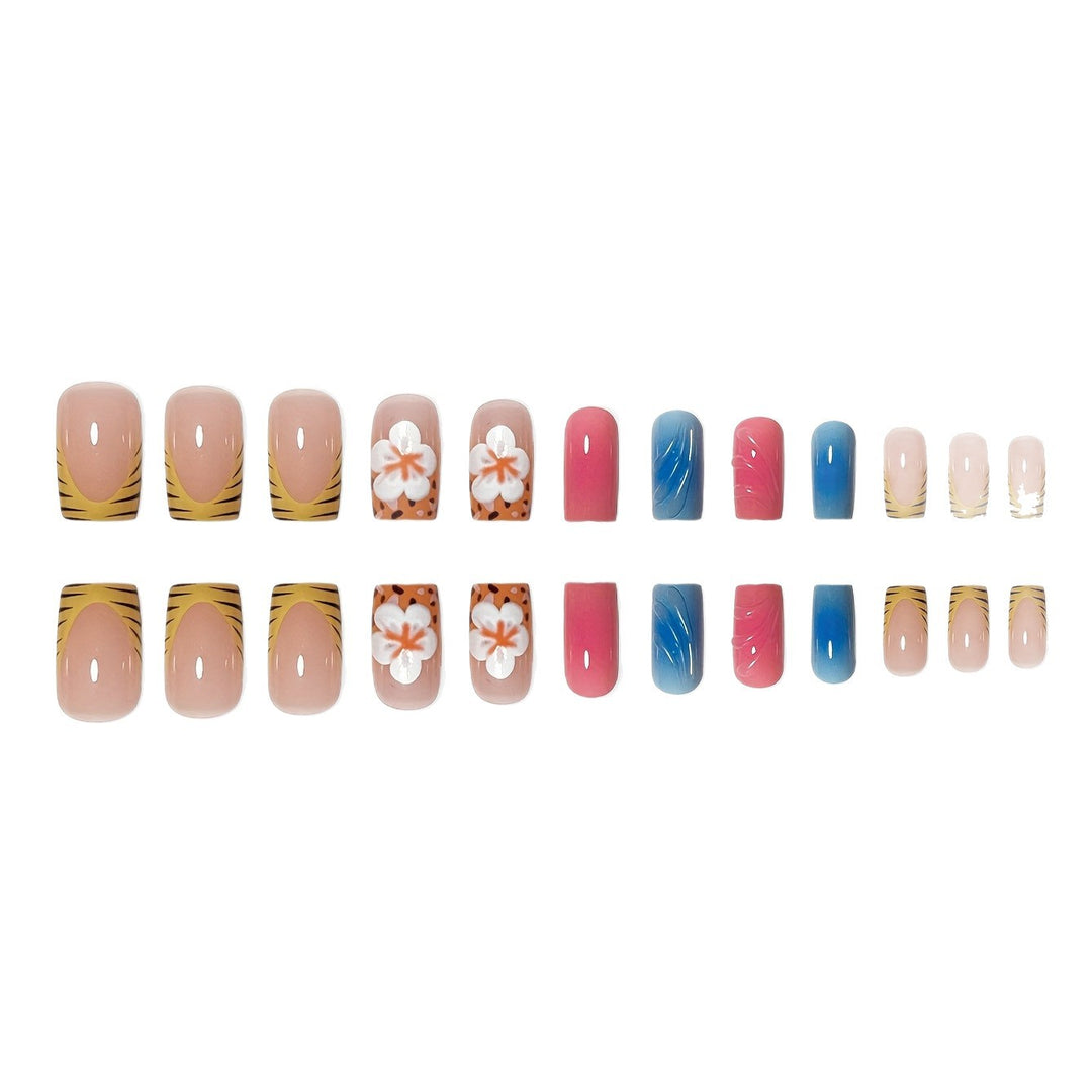 Artistic Floral Press-On Nails Kalsten
