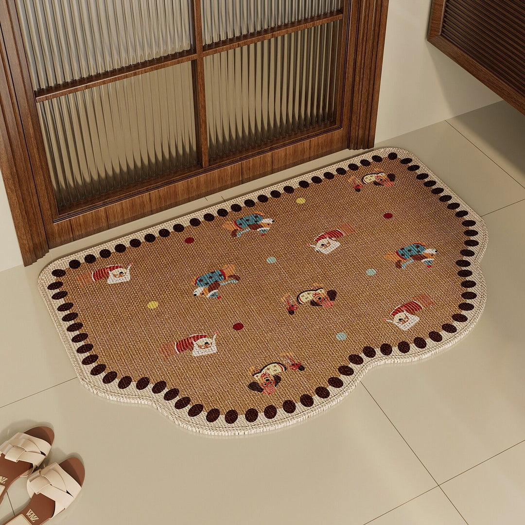 Whimsical Cartoon Character Area Mat