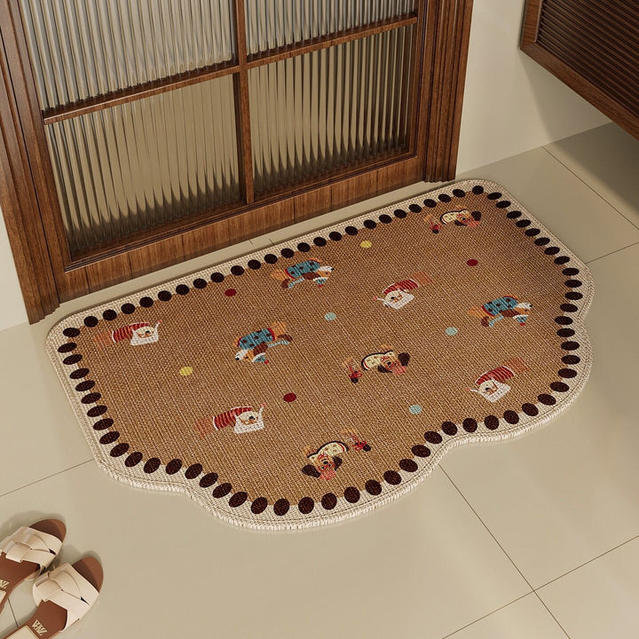 Whimsical Cartoon Character Area Mat