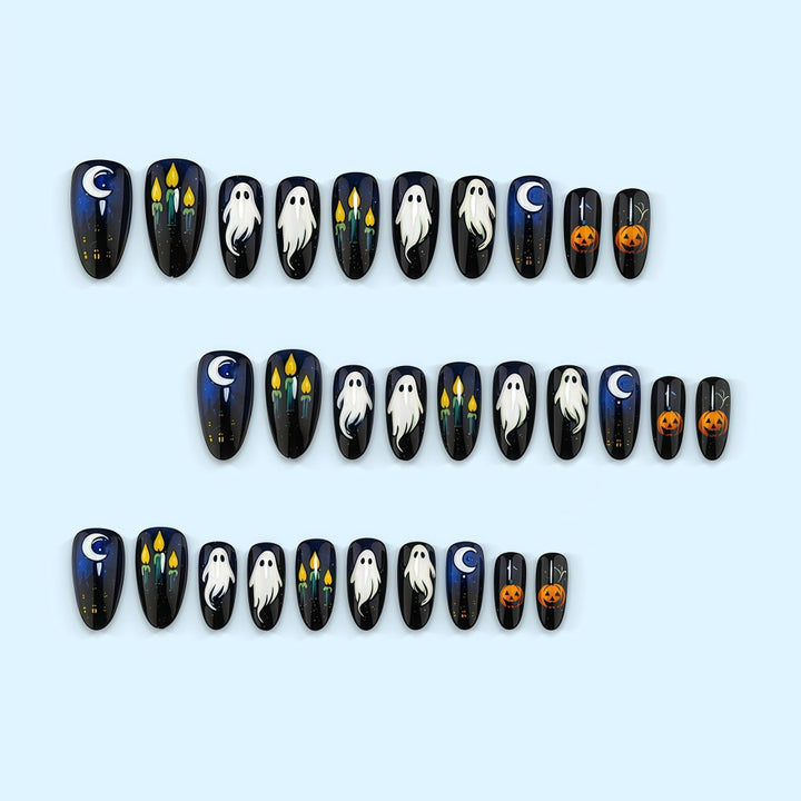 Artificial nails in festive Halloween design Kalsten