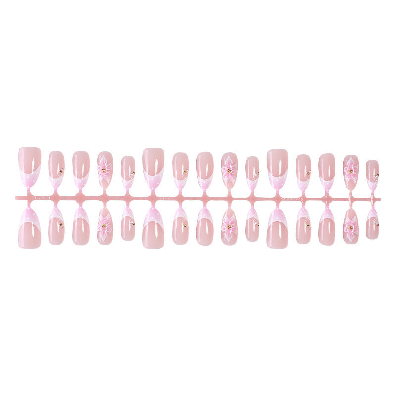 Creative Nail Art Set with Delicate Flower and Glitter Details Kalsten