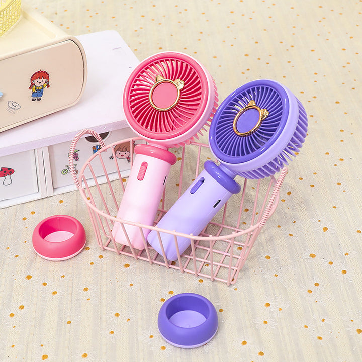 Women Portable Handheld Fan with Cute Cat Design Kalsten