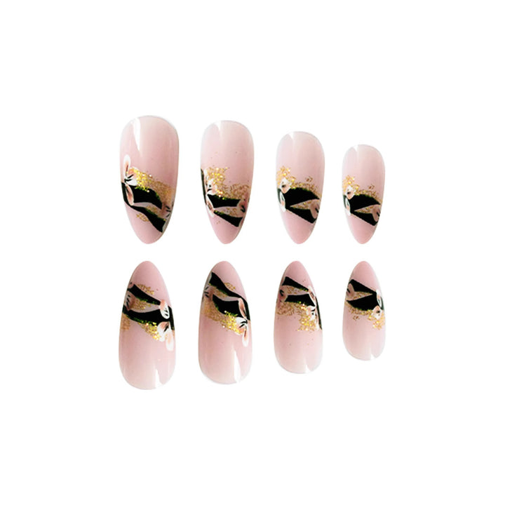 Artistic Floral Gel Press-On Nails Kalsten