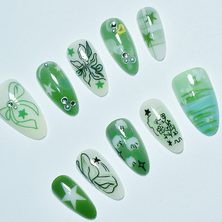 Artistic Botanical Nail Tips Kalsten
