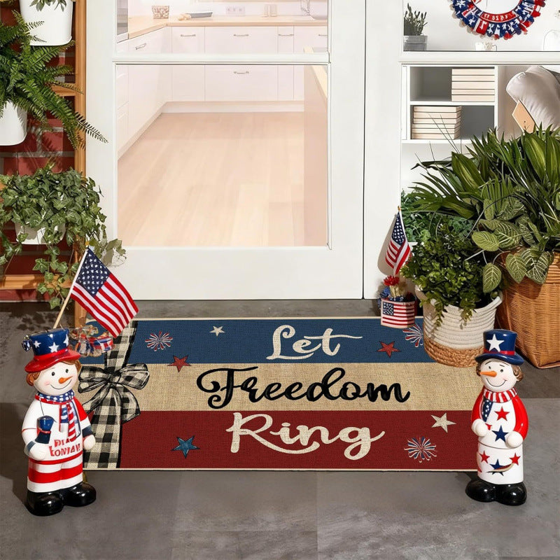 Patriotic Welcome Door Mat