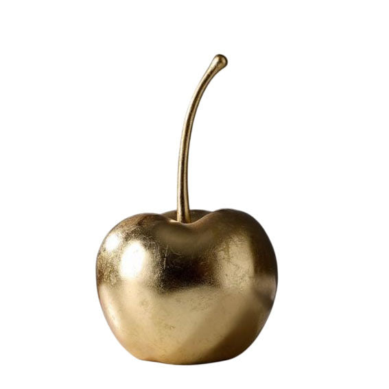 Decorative Golden Apple Sculpture