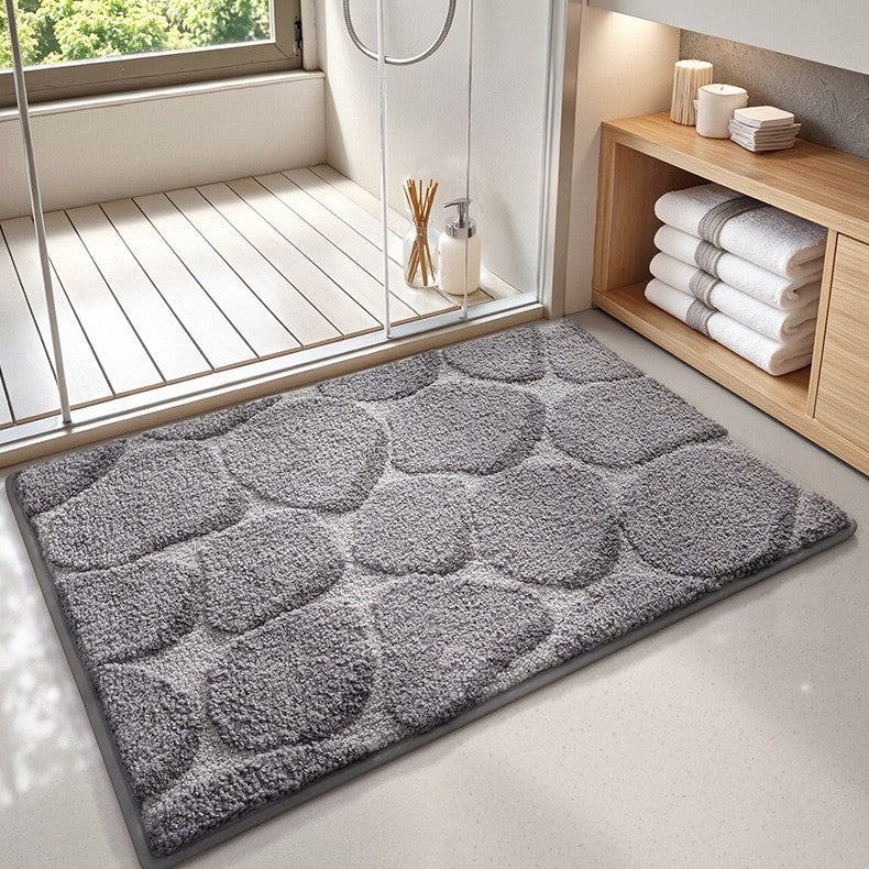 Plush Textured Bath Mat Kalsten