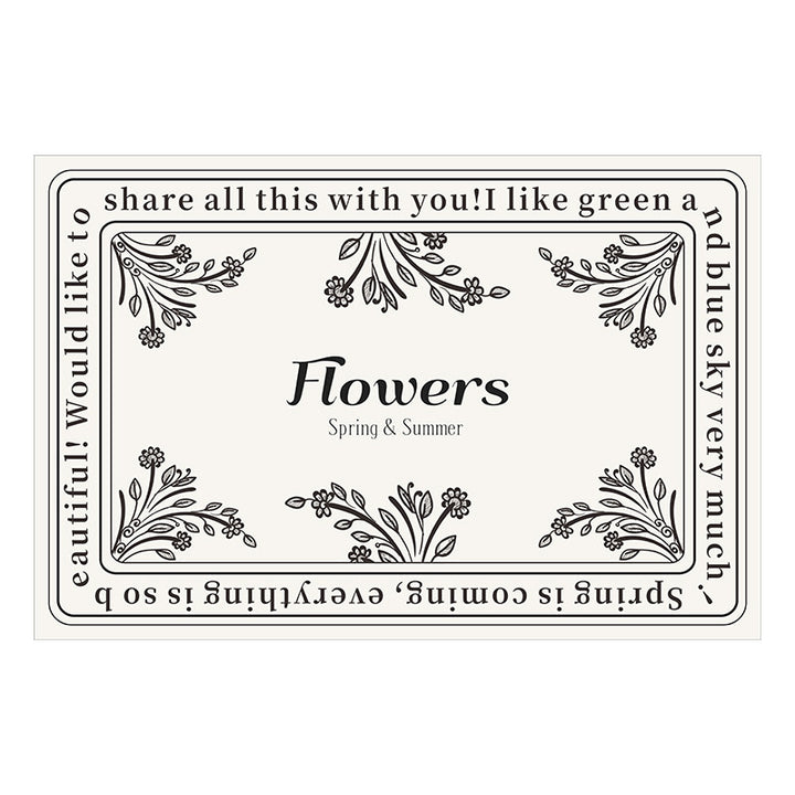 Floral-Themed Bathroom Mat
