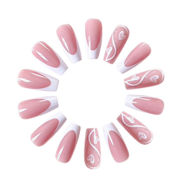 Artistic Heart-Inspired Nail Enhancements Kalsten