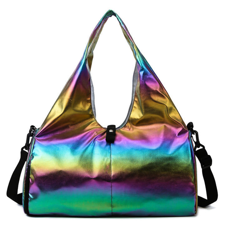 Iridescent Multi-Pocket Travel Tote Bag Kalsten