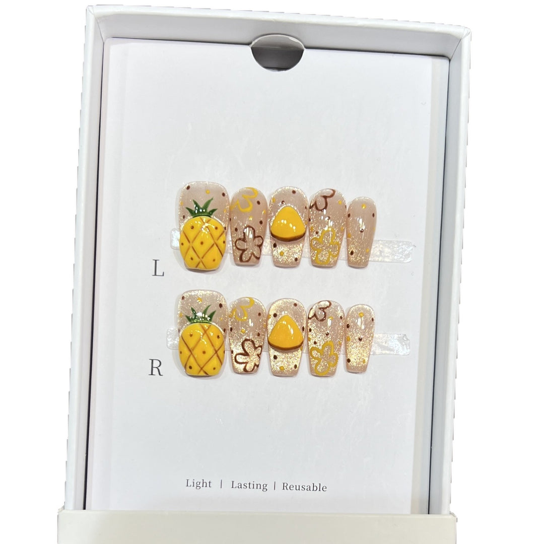 Tropical Fruit-Themed Press-On Nail Set Kalsten