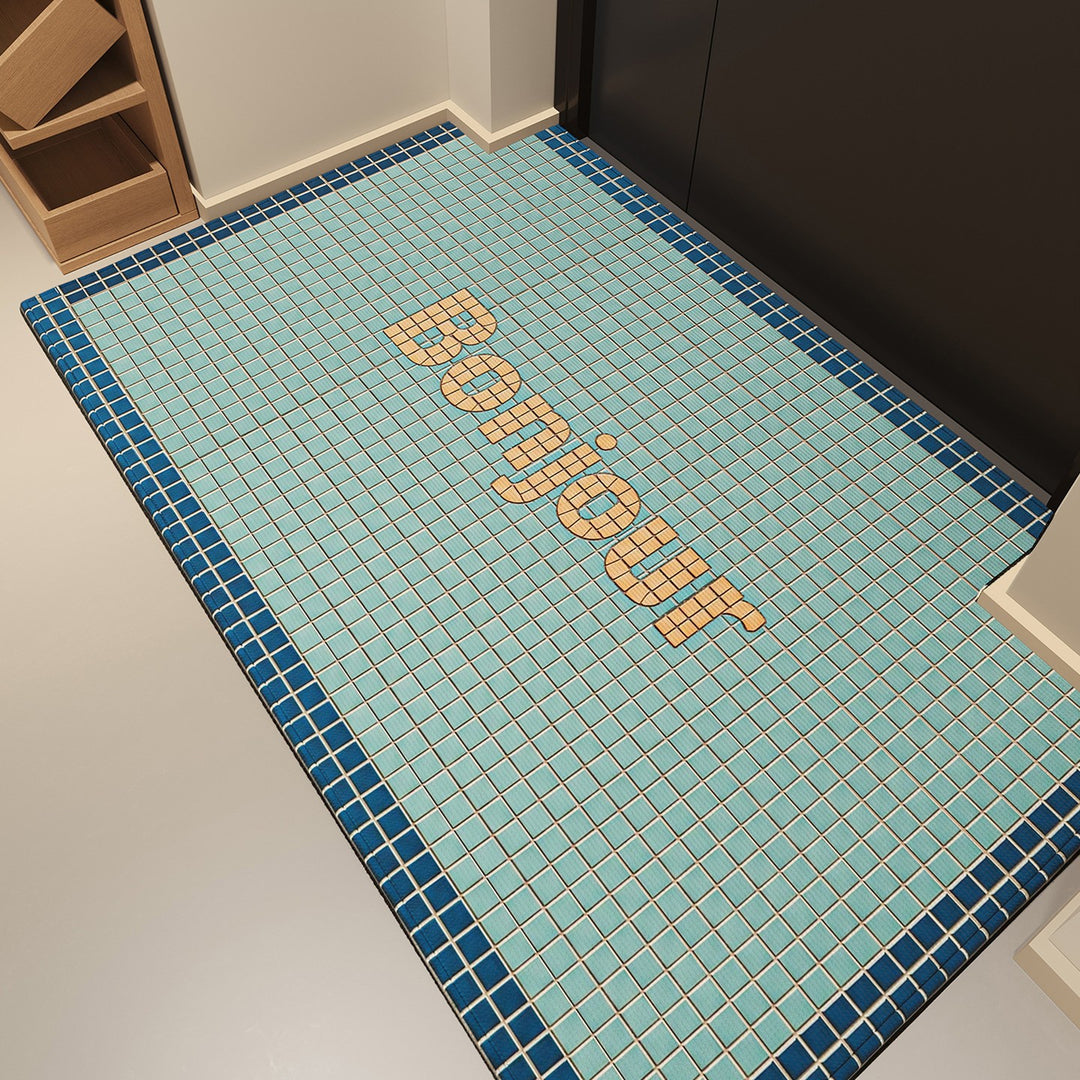 Playful Mosaic Character Doormat