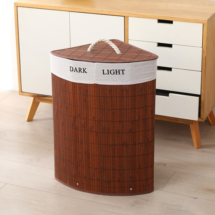 Premium laundry basket with dividers and handcrafted bamboo frame Kalsten
