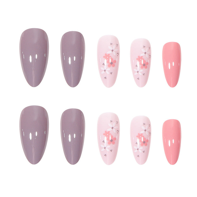 Floral Design Stiletto Nail Set Kalsten