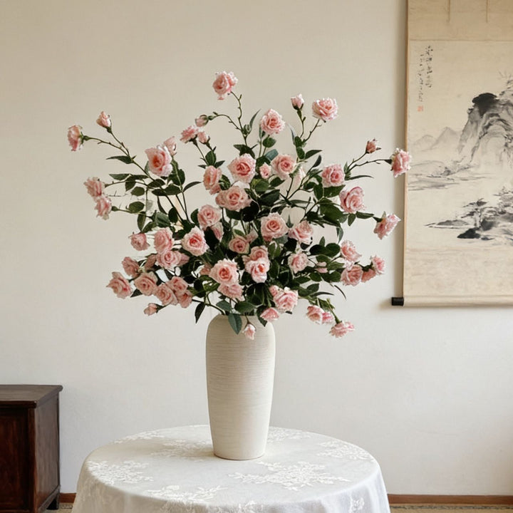 Lifelike Pink Rose Floral Arrangement