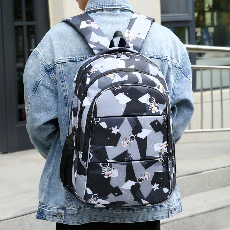 Fashionable school backpack with astronaut motif Kalsten