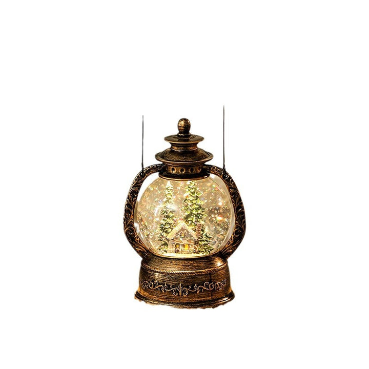 Nostalgic Christmas lantern with snow globe Kalsten