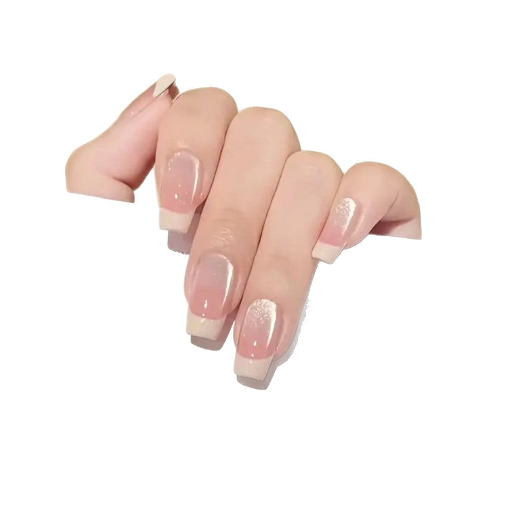 Artificial nails with elegant French tip design Kalsten