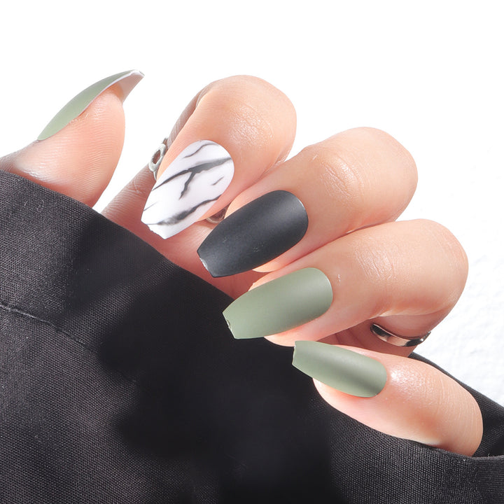 Matte Finish Stiletto Press-On Nails Kalsten