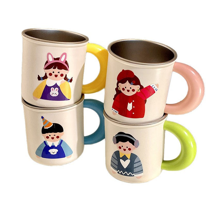 Stainless Steel Coffee Mug with Cheerful Children's Design Kalsten