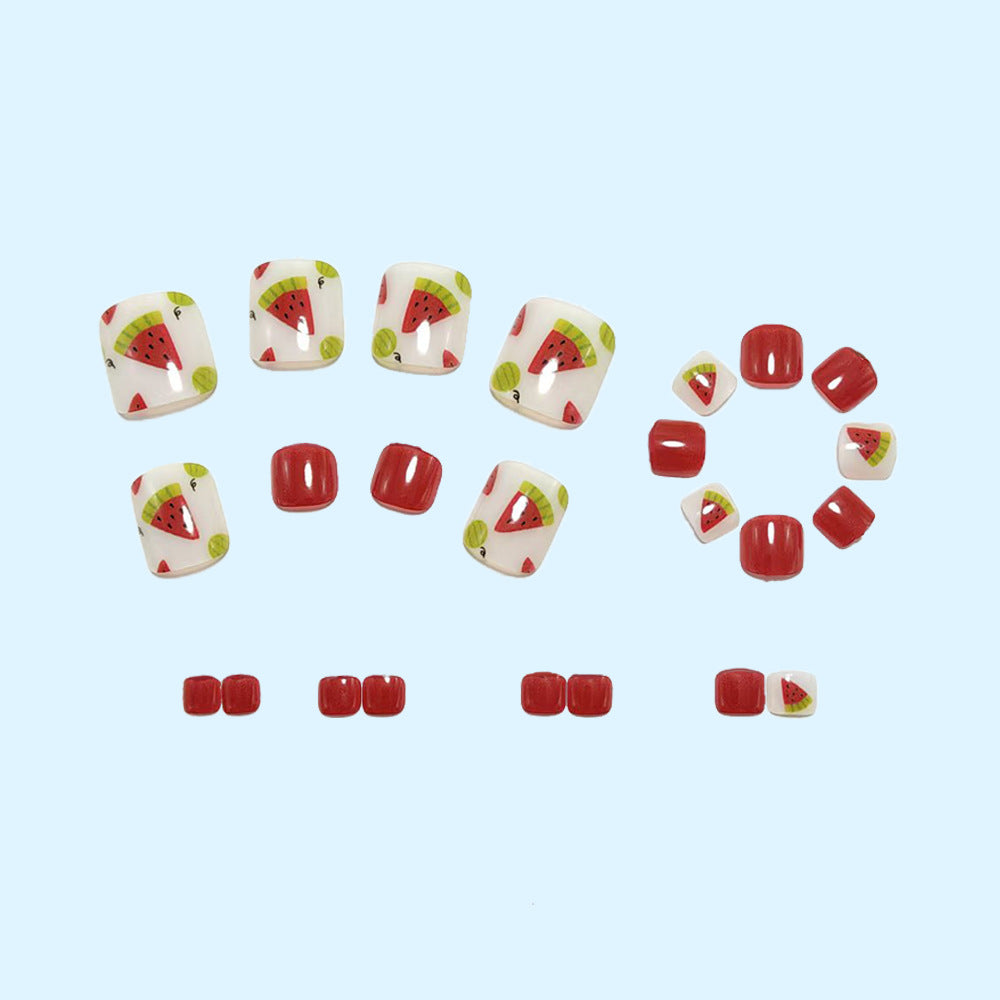 Artificial nails with fruity watermelon design Kalsten
