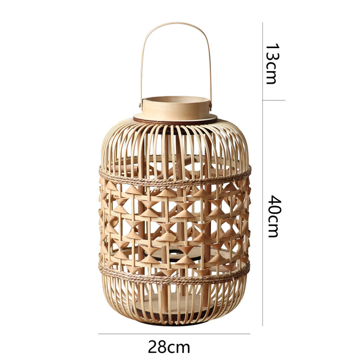 Decorative Lantern made of woven bamboo Kalsten