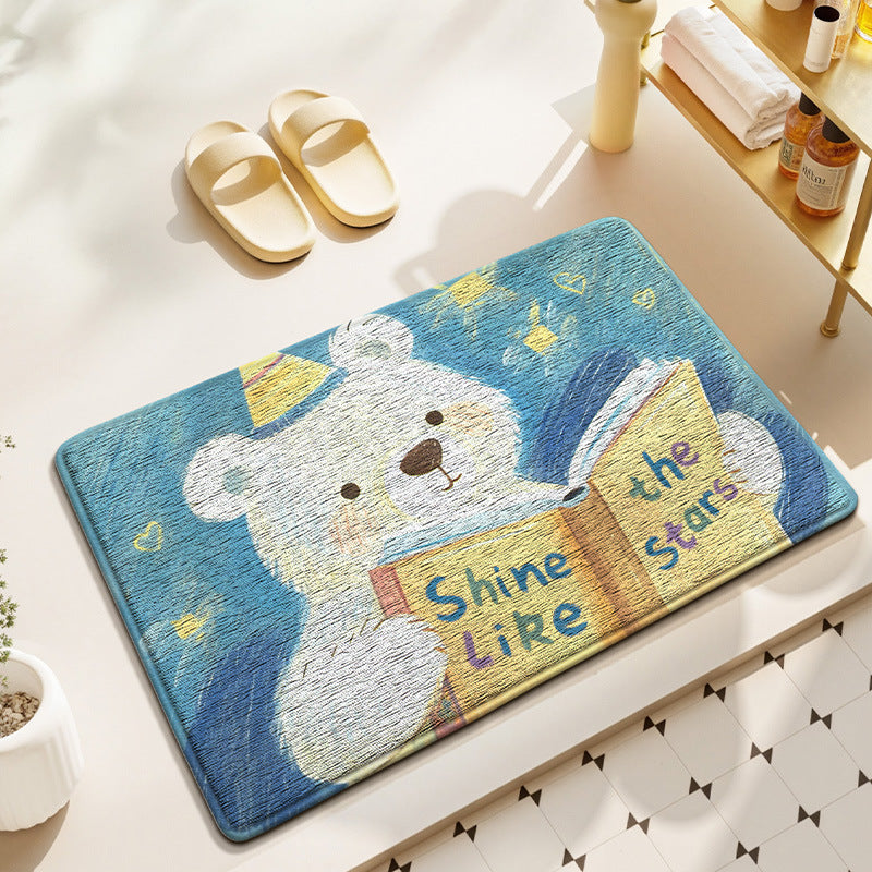 Cute Bunny-Themed Bath Mat
