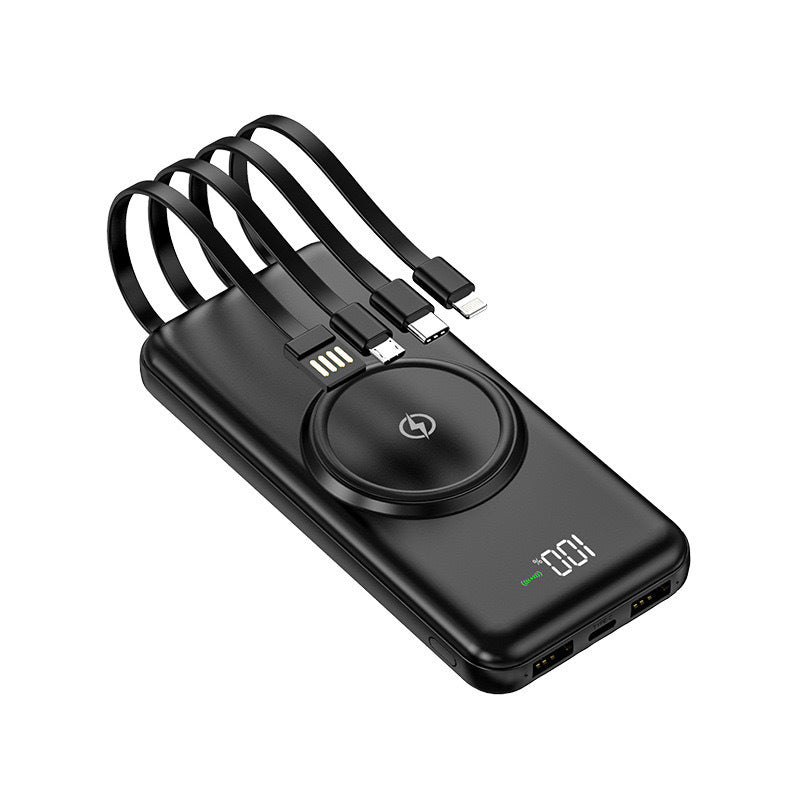 Portable power bank with integrated cables Kalsten