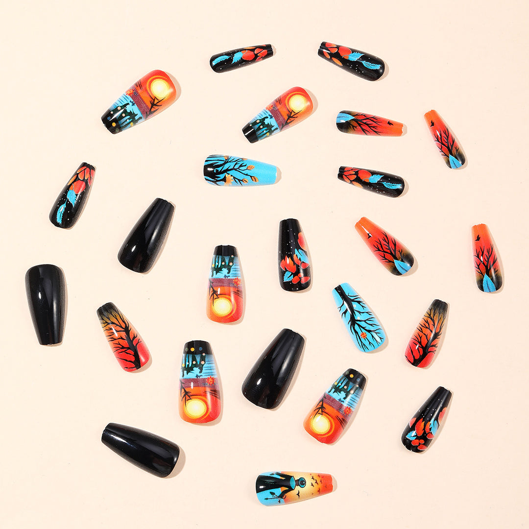 Artistic Halloween-Themed Nail Art Extensions Kalsten