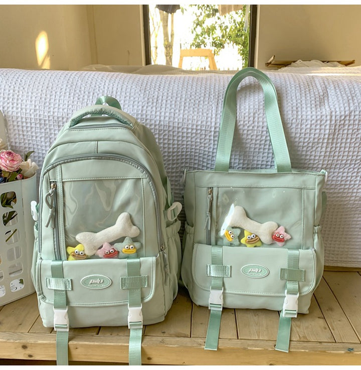 Playful Animal-Themed Backpack and Tote Combo