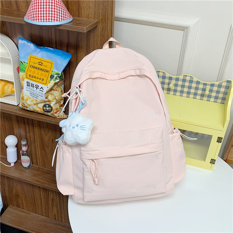 Embroidered Cute Character Backpack
