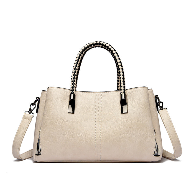 Elegant Braided Handle Handbag Kalsten