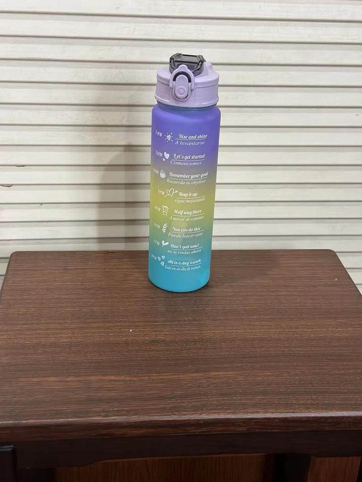 Women's Motivational Water Bottle with Time Markers Kalsten