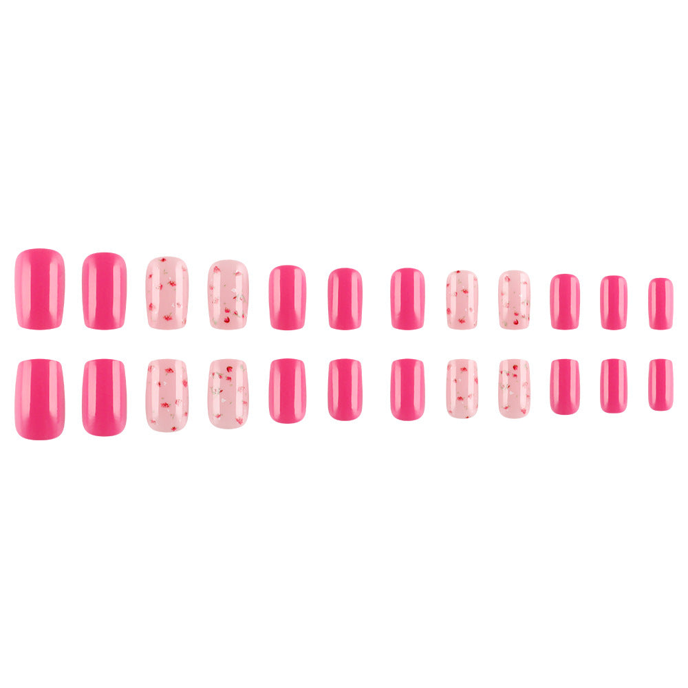 Elegant Floral Accent Press-On Nails Kalsten