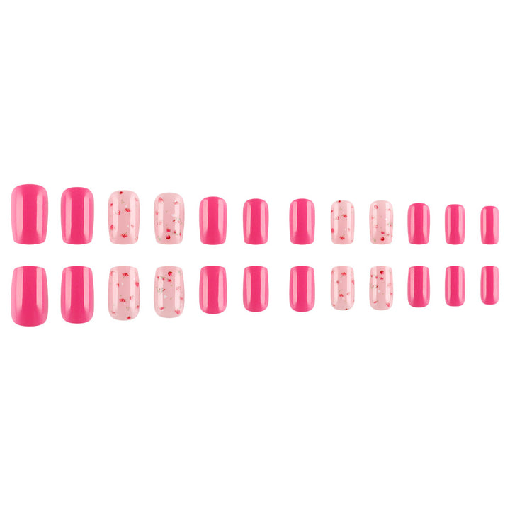 Elegant Floral Accent Press-On Nails Kalsten
