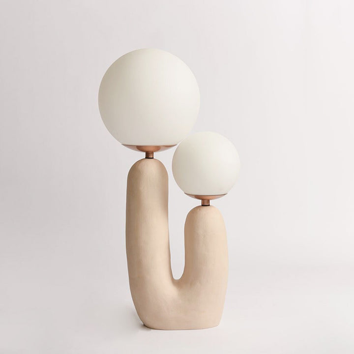 Artistic Table Lamp with Dual Globe Design